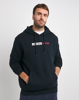 Jack &amp; Jones Corp Logo Hoodie - Navy