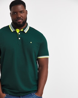 Jack &amp; Jones Paulos Tipped Polo - Teal
