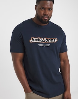Jack &amp; Jones Vesterbro Logo T-Shirt - Navy
