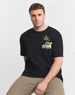 Jack &amp; Jones Newton Crew Neck T-Shirt - Black