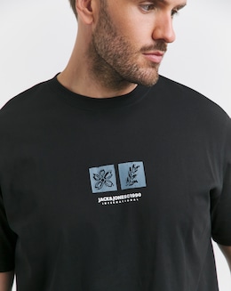 Jack &amp; Jones Portland Graphic T-Shirt - Black