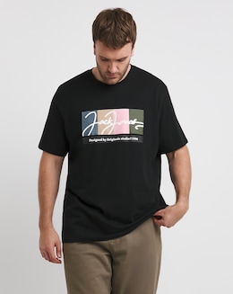 Jack &amp; Jones Portland Logo T-Shirt - Black