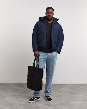 Jack & Jones World Puffer Coat - Navy - Image 4