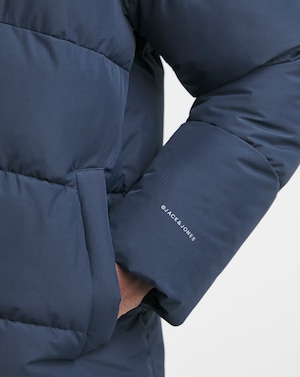 Jack & Jones World Puffer Coat - Navy - Image 6