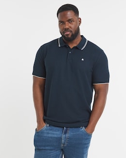 Jack &amp; Jones Austin Waffle Polo - Navy