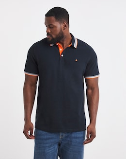 Jack &amp; Jones Premium Paulos Tipped Polo - Navy