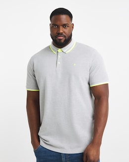 Jack &amp; Jones Premium Paulos Tipped Polo - Grey