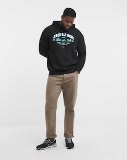 Jack &amp; Jones Logo Hoodie - Black
