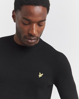 Lyle &amp; Scott Black Classic Cotton Merino Jumper