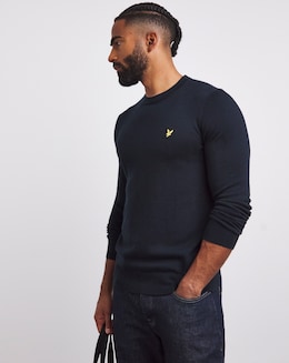 Lyle &amp; Scott Navy Classic Cotton Merino Jumper