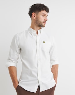 Lyle &amp; Scott White Classic Long Sleeve Oxford Shirt