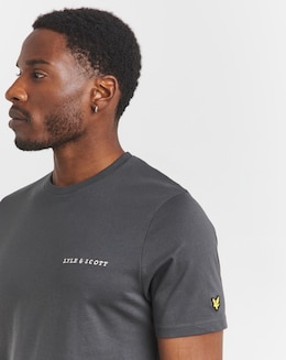 Lyle &amp; Scott Gunmetal Embroidered T-Shirt