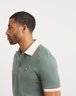 Lyle &amp; Scott Short Sleeve Half Tipped Polo - Green