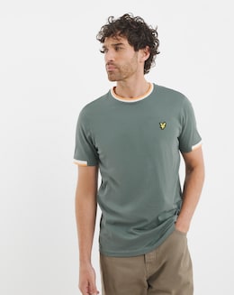 Lyle &amp; Scott Short Sleev Half Tipped T-Shirt - Green