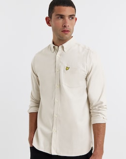 Lyle &amp; Scott Long Sleeve Flannel Shirt - Putty
