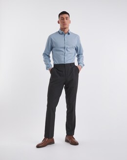 Regular Fit Charcoal Stretch Formal Trouser