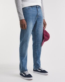 Bleachwash Straight Fit Rigid Jeans