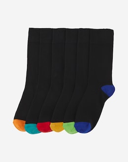 Pack of 6 Heel &amp; Toe Socks