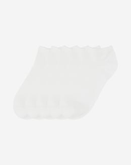 5 Pack Value White Trainer Socks