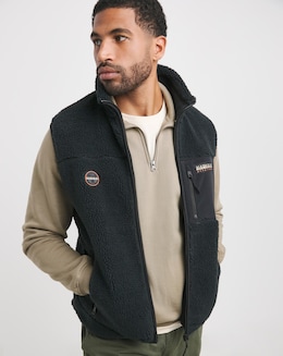 Napapijri Yupik Black Gilet Fleece - Black