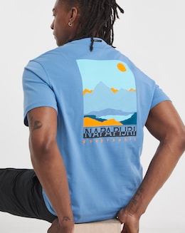 Napapijri Back Graphic T-shirt - Blue