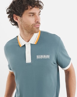 Napapijri Murlo Tipped Polo - Stormy Weat