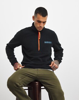 Napapijri Black Half Zip Fleece