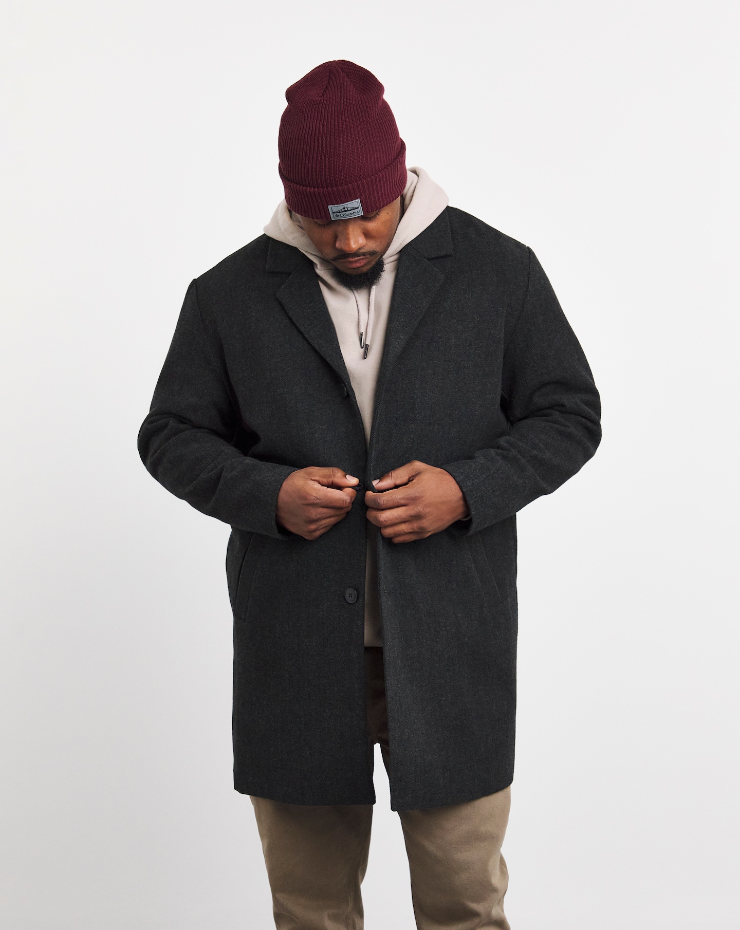 Grey Faux Wool Overcoat Jacamo