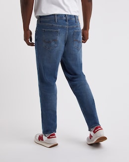 Jack &amp; Jones Loose Tapered Fit Mike Jeans in Mid Blue