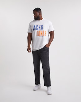 Jack &amp; Jones Loose Tapered Fit Mike Jeans in Washed Black