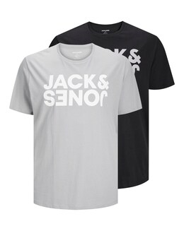 Jack &amp; Jones Black 2 Pack T-Shirt