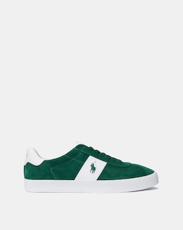 Polo Ralph Lauren Court Vulc Suede Trainer - Green