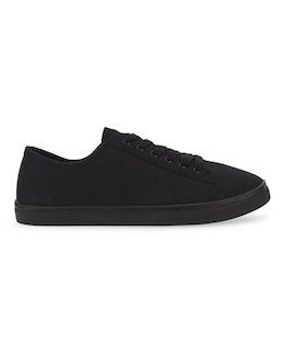 Myles Lace Up Canvas Pump Wide Fit
