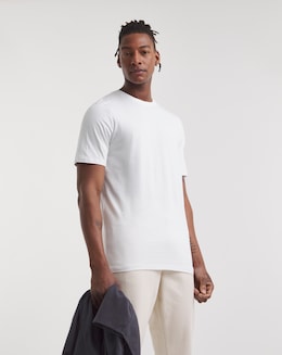 White Crew Neck T-shirt Long