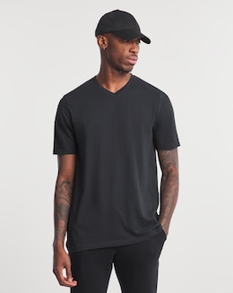 Black V-Neck T-shirt Long