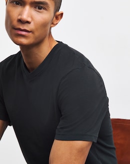 Pure Cotton V-Neck T-Shirt Long