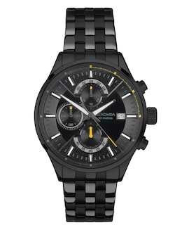 Sekonda Mens Black Dual Time Watch