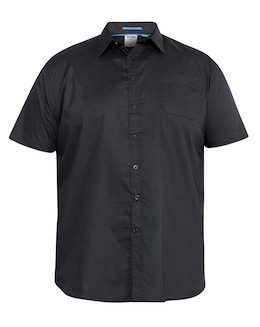D555 Aeron Short Sleeve Easy Iron Black Shirt