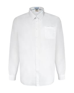 D555 Aiden Long Sleeve Easy Iron White Shirt