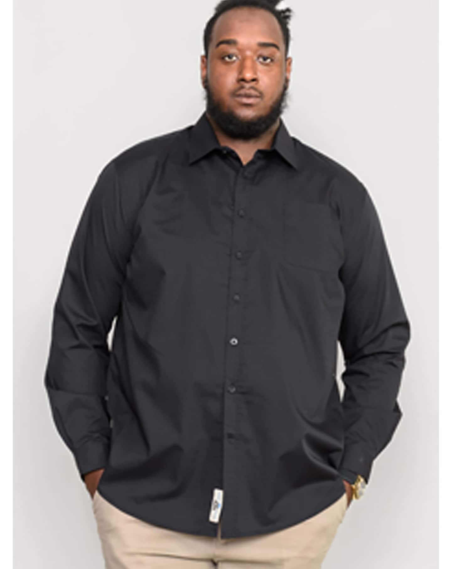 Long black shirt mens discount