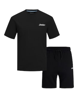 Jack &amp; Jones Beau T-Shirt &amp; Short Set - Black