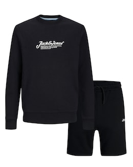 Jack &amp; Jones Beau Sweatshirt &amp; Short Set - Black