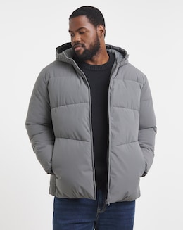 Jack &amp; Jones Global Puffer Coat - Grey