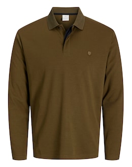Jack &amp; Jones Premium Rodney Long Sleeve Polo - Tan