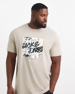 Jack &amp; Jones Hawaii Logo T-Shirt - Natural