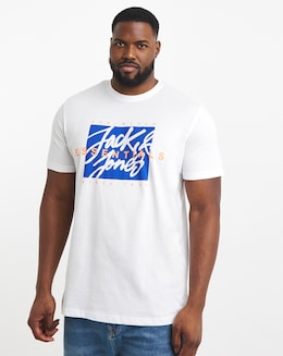 Jack &amp; Jones Colton Logo T-Shirt - White