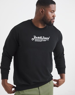 Jack &amp; Jones Beau Logo Sweatshirt - Black