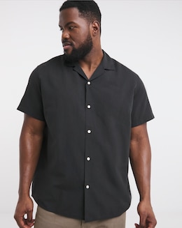Jack &amp; Jones Breeze Resort Linen Shirt - Black
