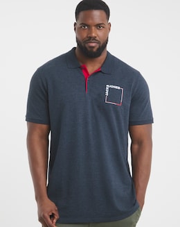 Jack &amp; Jones Verner Logo Polo - Sky Captain