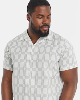 Jack &amp; Jones Premium Blukevin Printed Resort Shirt - White
